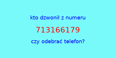 kto dzwonił 713166179  czy odebrać telefon?