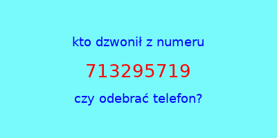 kto dzwonił 713295719  czy odebrać telefon?