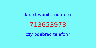 kto dzwonił 713653973  czy odebrać telefon?