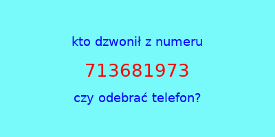 kto dzwonił 713681973  czy odebrać telefon?