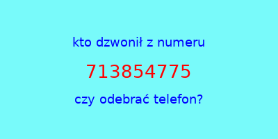 kto dzwonił 713854775  czy odebrać telefon?