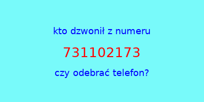 kto dzwonił 731102173  czy odebrać telefon?