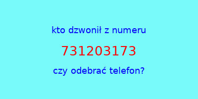 kto dzwonił 731203173  czy odebrać telefon?