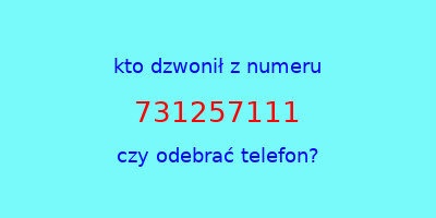 kto dzwonił 731257111  czy odebrać telefon?