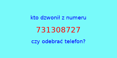 kto dzwonił 731308727  czy odebrać telefon?