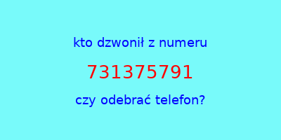 kto dzwonił 731375791  czy odebrać telefon?