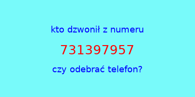 kto dzwonił 731397957  czy odebrać telefon?