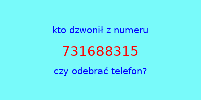 kto dzwonił 731688315  czy odebrać telefon?