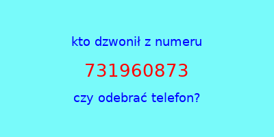 kto dzwonił 731960873  czy odebrać telefon?