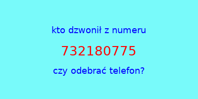 kto dzwonił 732180775  czy odebrać telefon?