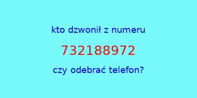 kto dzwonił 732188972  czy odebrać telefon?