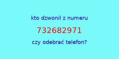 kto dzwonił 732682971  czy odebrać telefon?