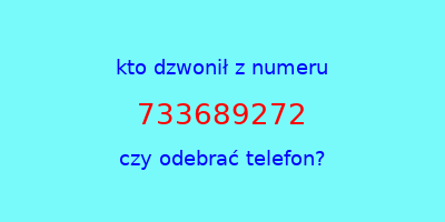 kto dzwonił 733689272  czy odebrać telefon?