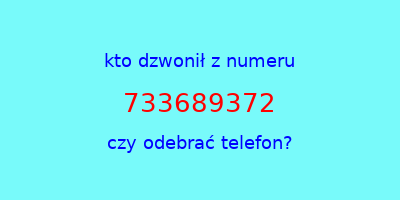 kto dzwonił 733689372  czy odebrać telefon?