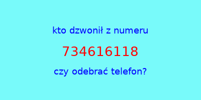 kto dzwonił 734616118  czy odebrać telefon?