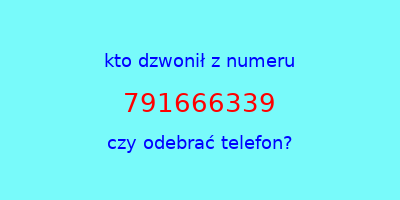 kto dzwonił 791666339  czy odebrać telefon?