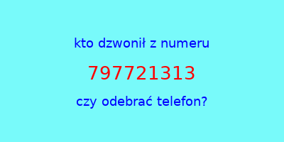 kto dzwonił 797721313  czy odebrać telefon?