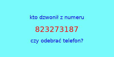 kto dzwonił 823273187  czy odebrać telefon?