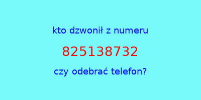 kto dzwonił 825138732  czy odebrać telefon?