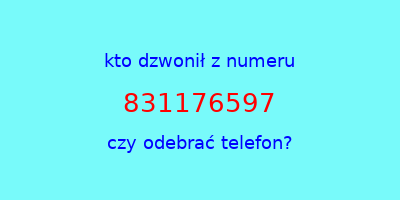 kto dzwonił 831176597  czy odebrać telefon?