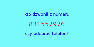 kto dzwonił 831557976  czy odebrać telefon?