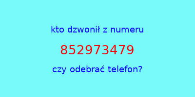 kto dzwonił 852973479  czy odebrać telefon?