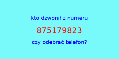 kto dzwonił 875179823  czy odebrać telefon?