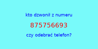 kto dzwonił 875756693  czy odebrać telefon?