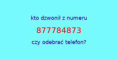 kto dzwonił 877784873  czy odebrać telefon?