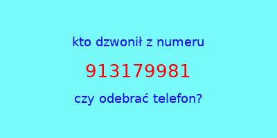 kto dzwonił 913179981  czy odebrać telefon?