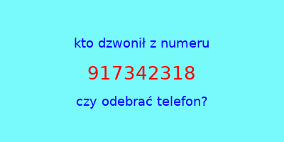 kto dzwonił 917342318  czy odebrać telefon?